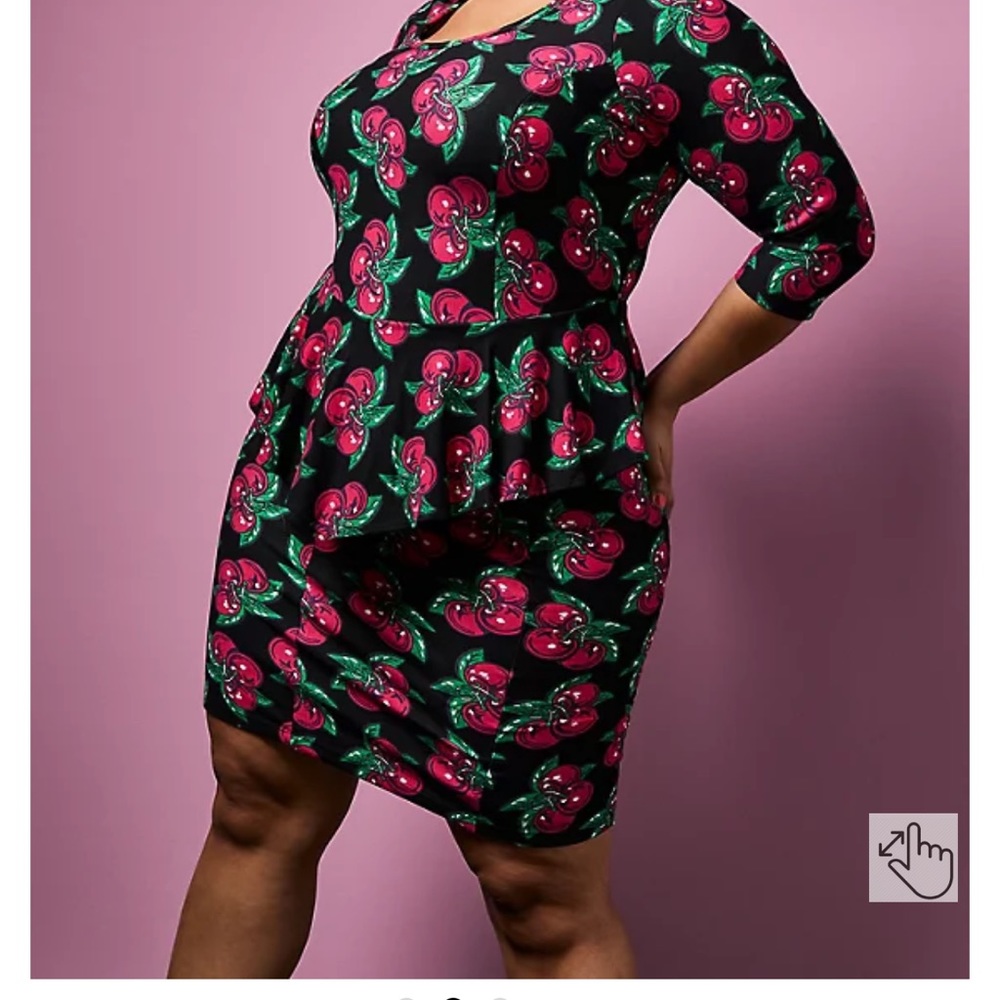 Torrid Betsey Johnson Cherry Peplum Dress